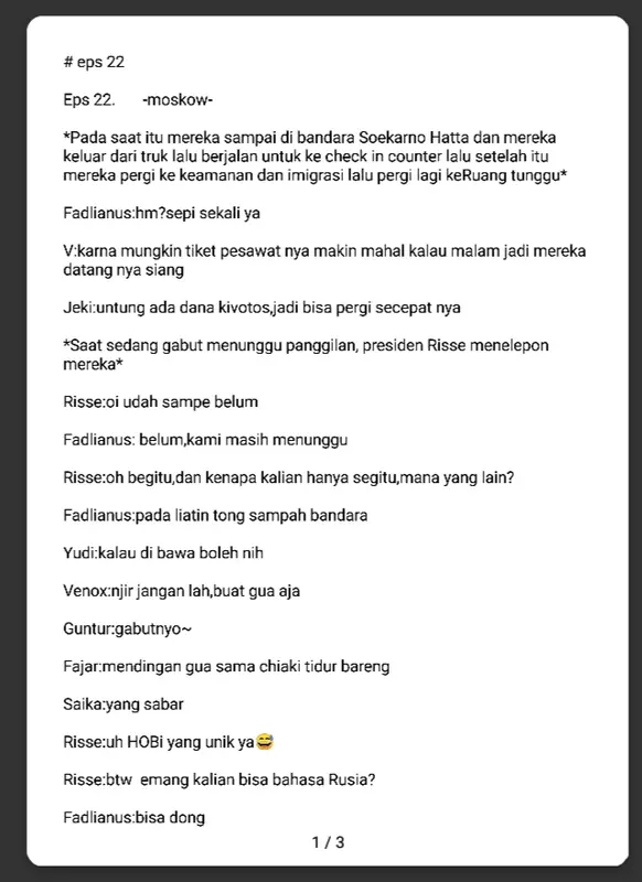 Dialogue At Indonesian Airport