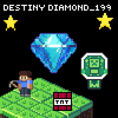 Diamond, Creeper, And Blocky World