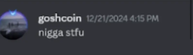 Discord Offensive Language Message