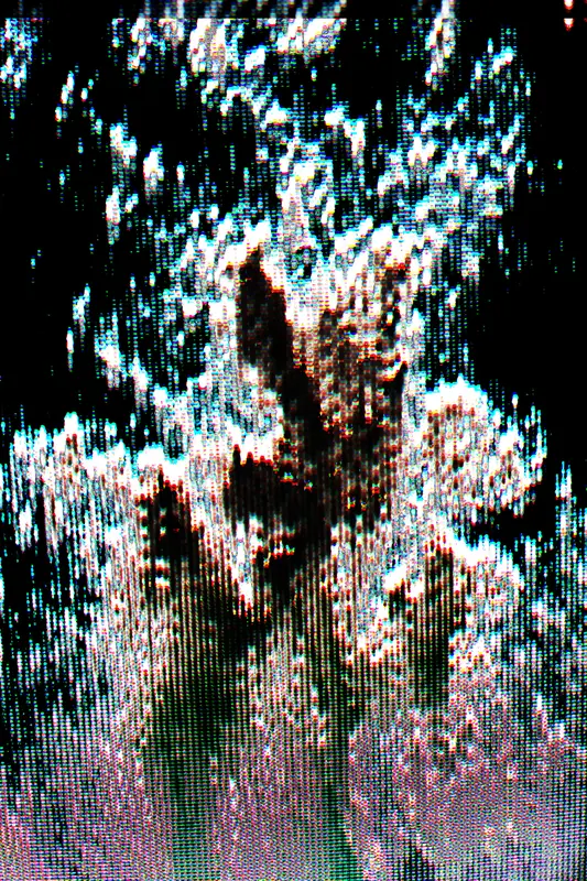 Distorted Pixelated Texture Art