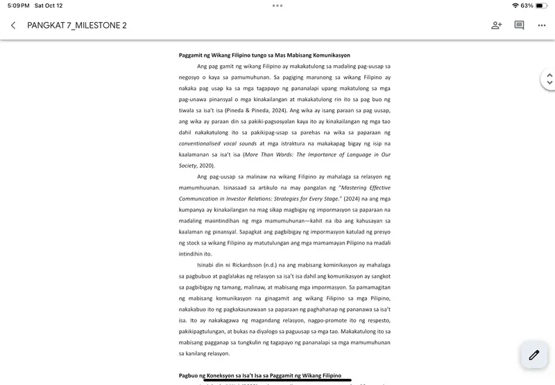 Document: Filipino Language Communication