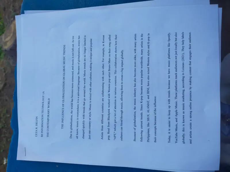 Document On Music Globalization Impact