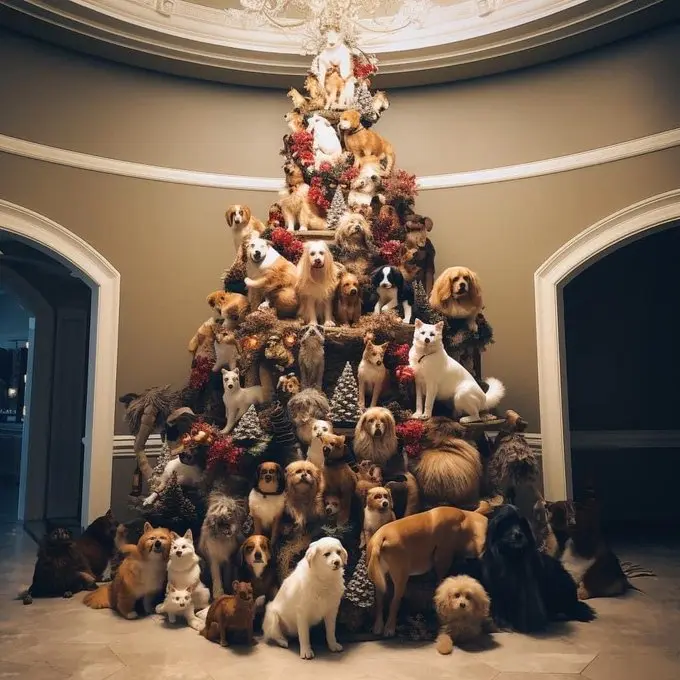 Dog Christmas Tree Structure