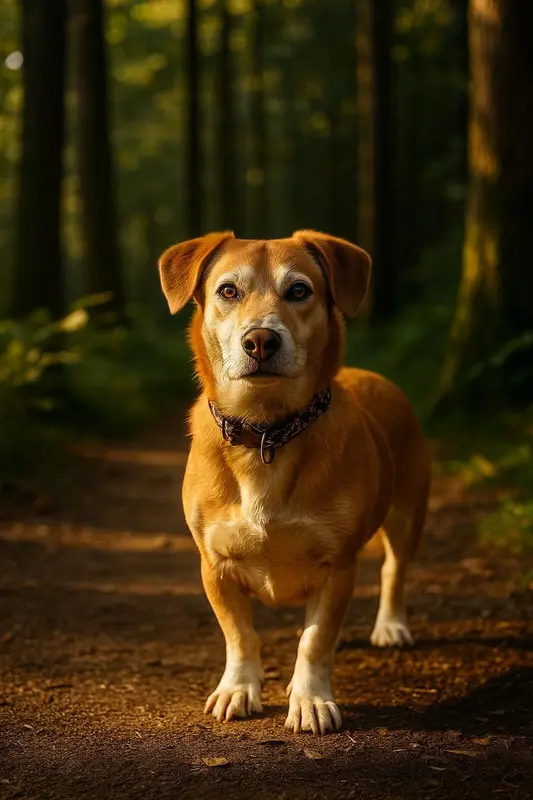 Dog In A Forest