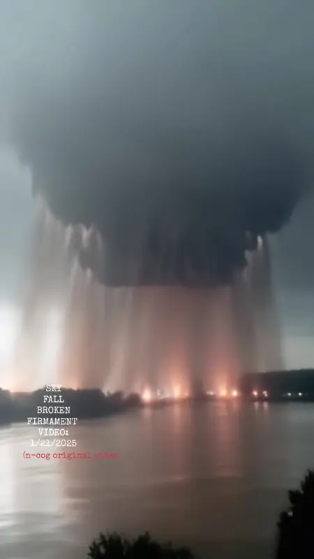 Dramatic Cloud Over Water