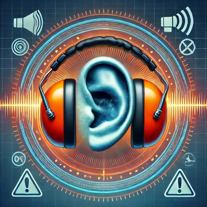 Ear Wearing Headphones Illustration