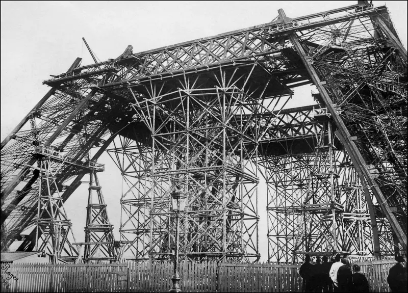 Eiffel Tower Under Construction