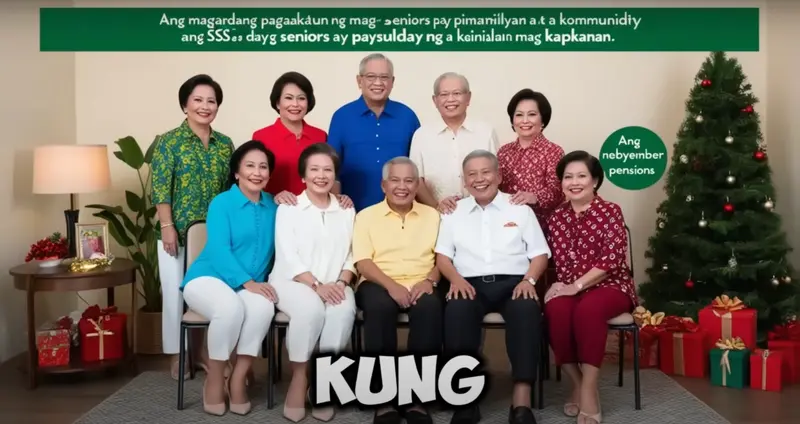 Elderly Group Festive Portrait