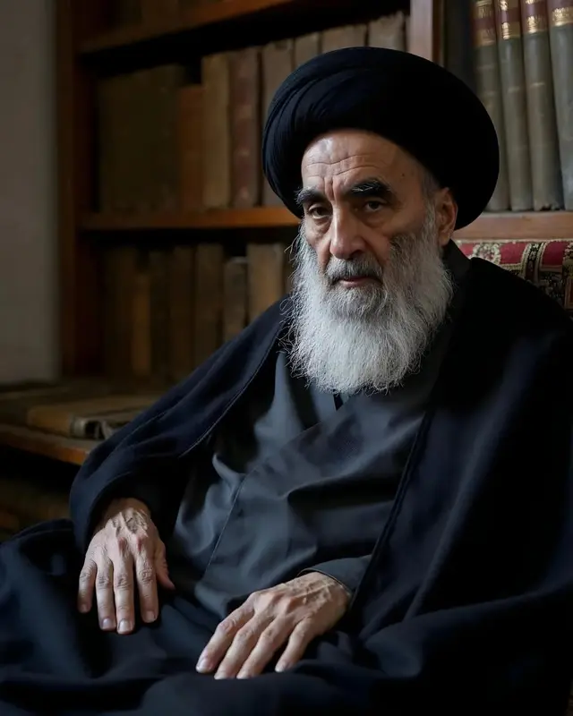 Elderly Man In Library