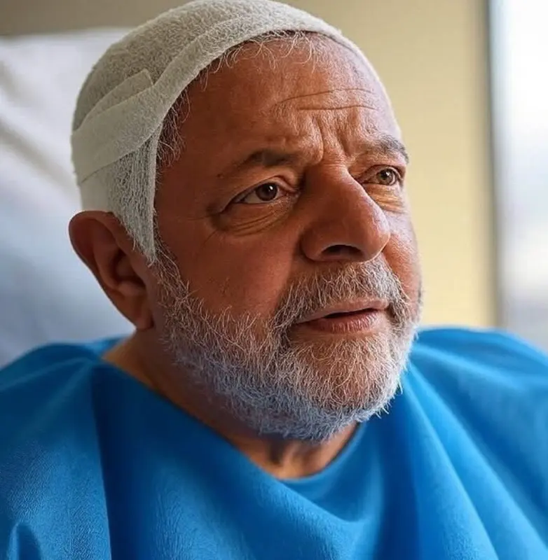 Elderly Man With Bandage