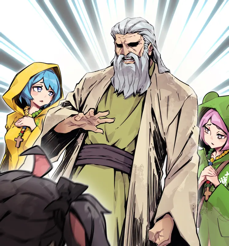 Elderly Man With Followers