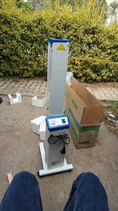 Electronic Device Setup Outdoors