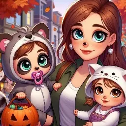 Family Autumn Costume Portrait
