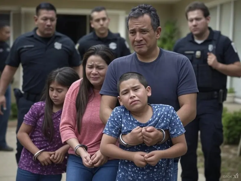 Family Escorted By Police