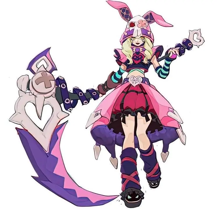 Fantasy Character With Heart Scythe