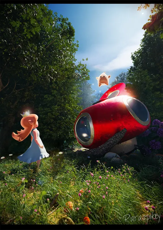 Fantasy Forest Landing Scene