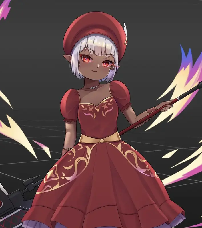 Fantasy Girl In Red Dress