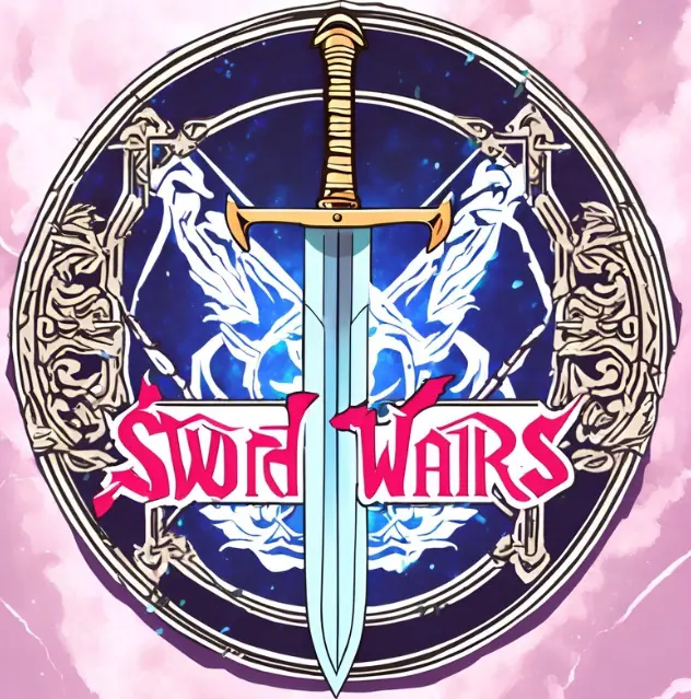 Fantasy Sword Emblem Illustration