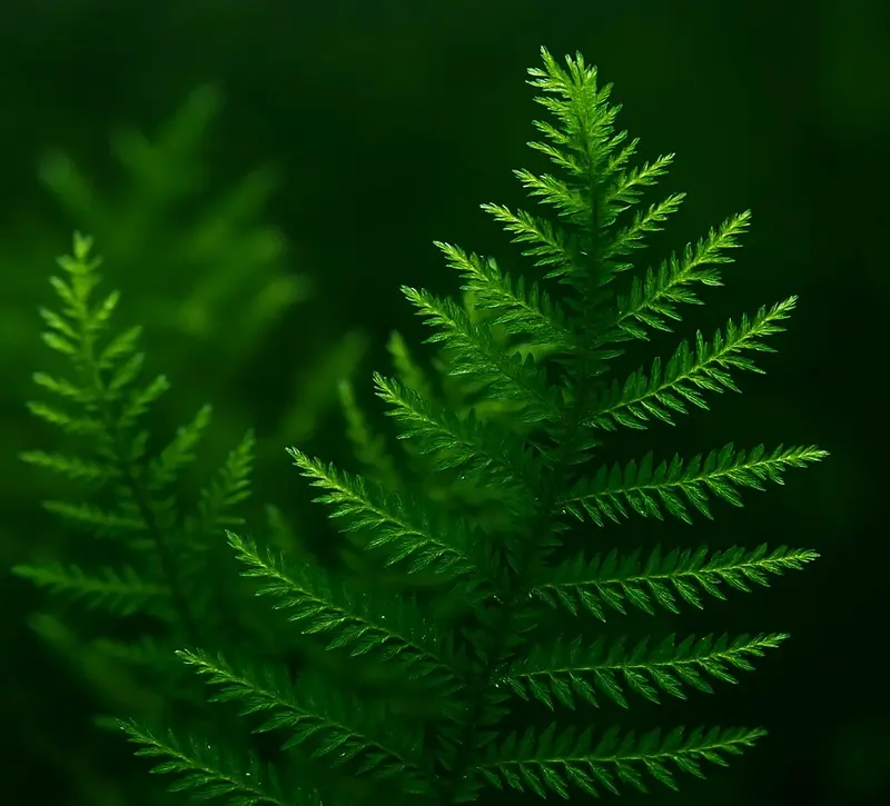 Fern Leaves In Forest