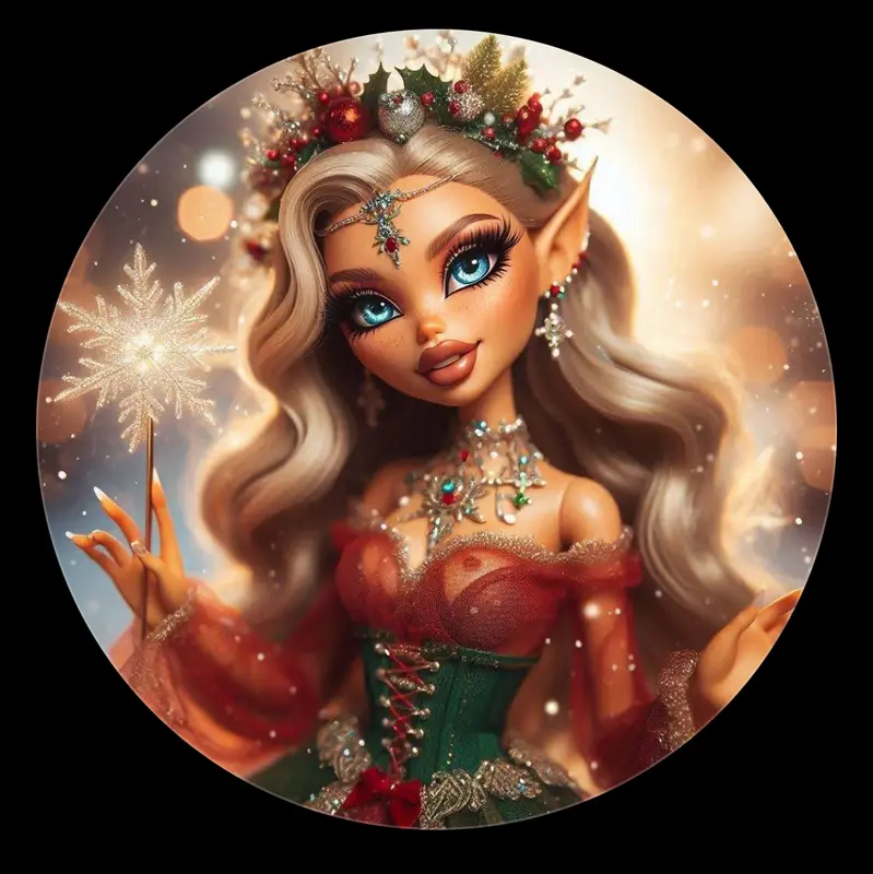Festive Elf Woman Portrait