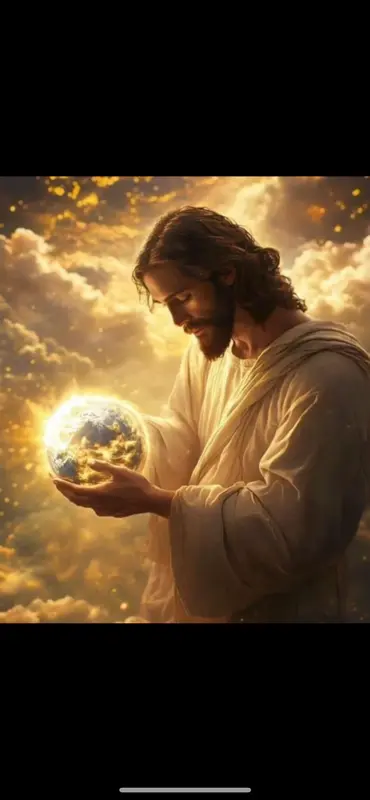 Figure Holding Glowing Earth