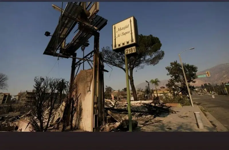 Fire Aftermath On Mosque Site