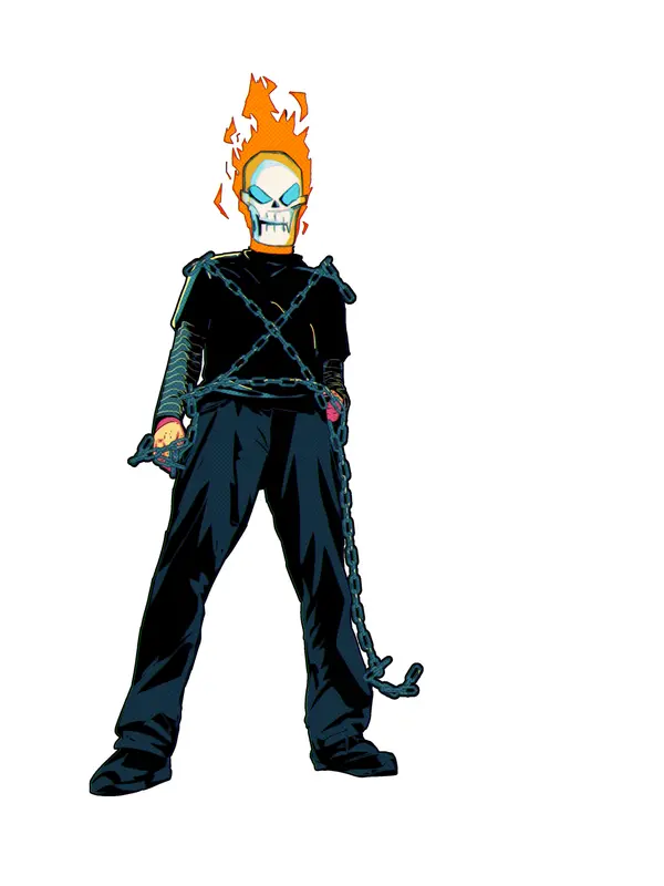 Flaming Skeleton Character Art