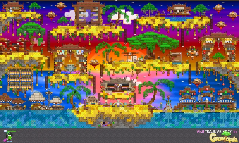 Floating Islands Pixel Art