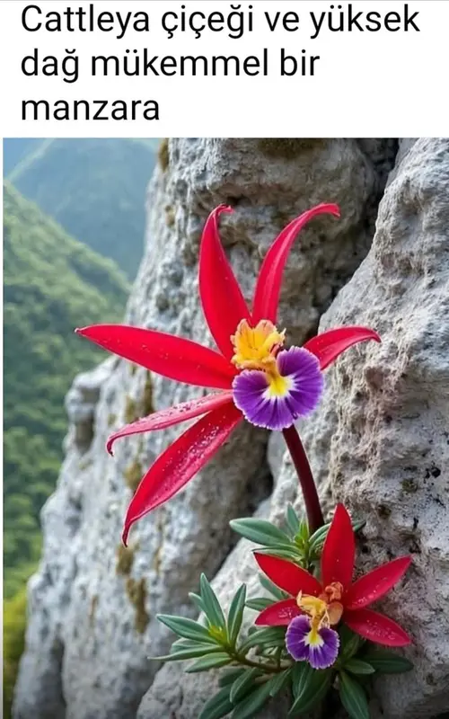 Flower Against Rocky Background
