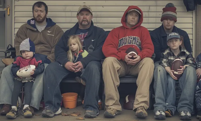 Football Fans Waiting, AI-generated.