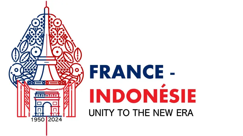 France-Indonesia Unity Illustration