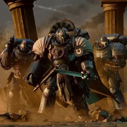 Futuristic Armored Soldiers Scene