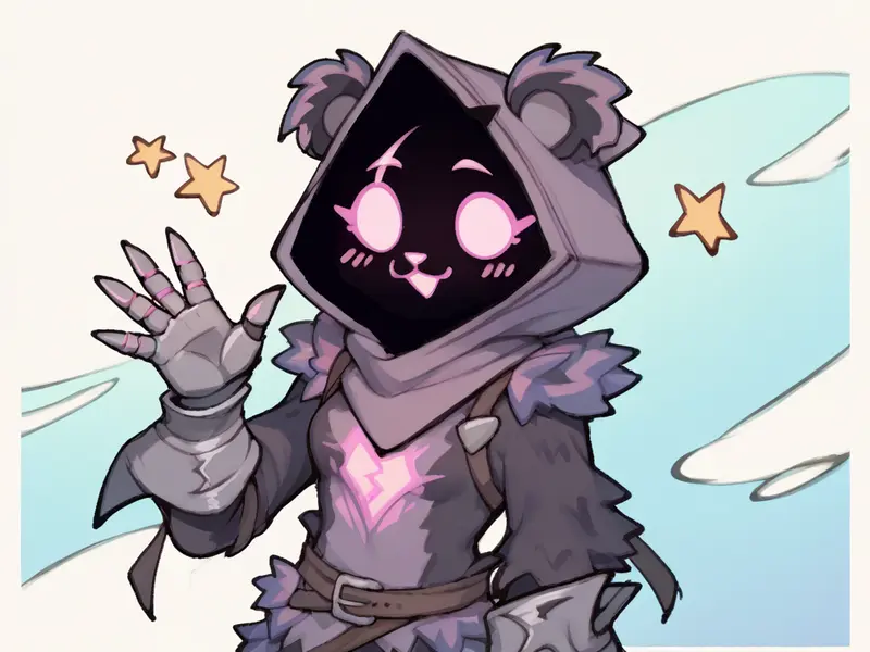 Futuristic Cartoon Bear Character