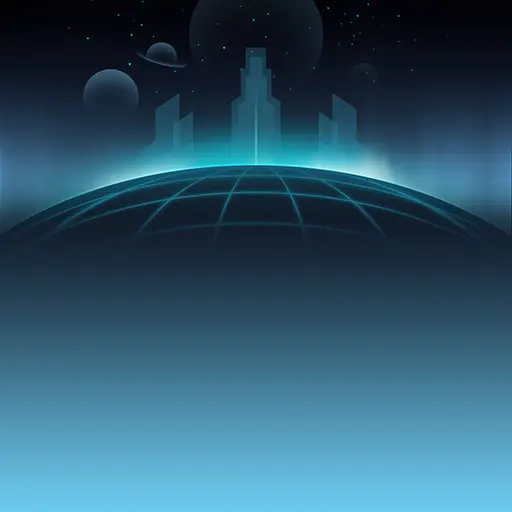 Futuristic City And Planets