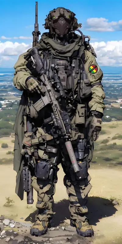 Futuristic Soldier In Armor