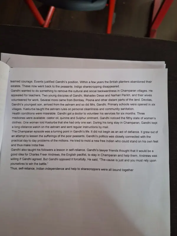 Gandhi's Influence Book Page