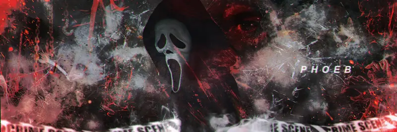 Ghostly Mask Abstract Scene