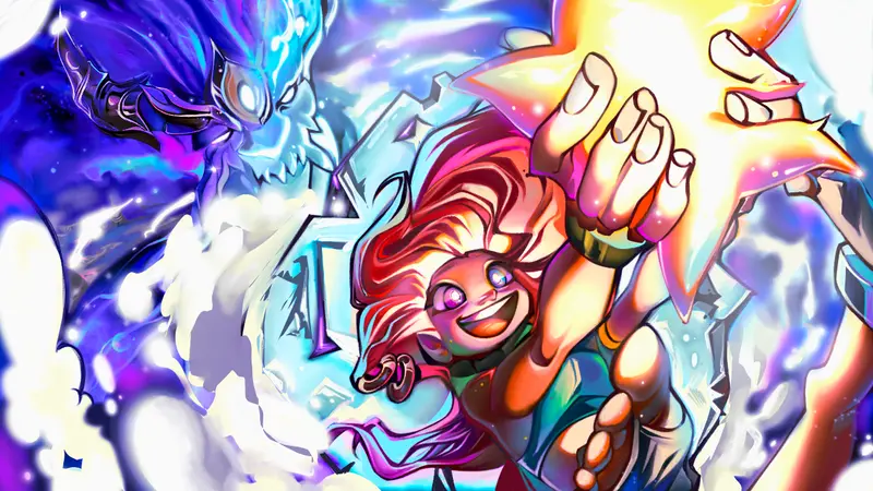 Girl Holds Glowing Star