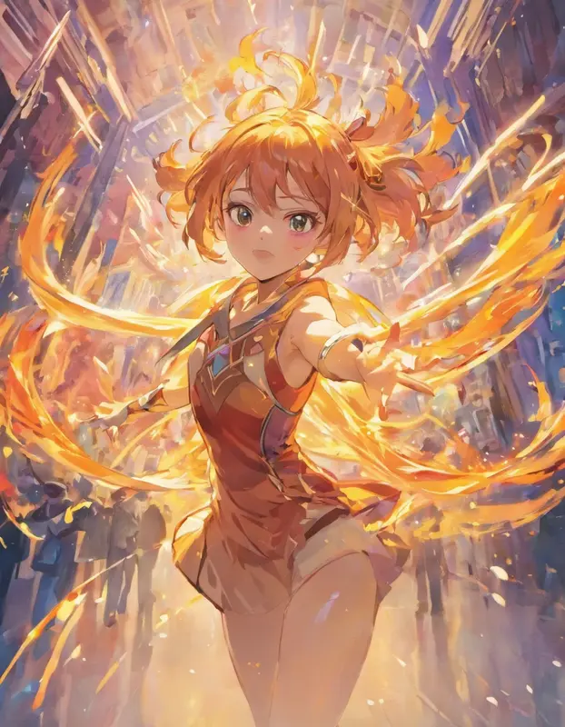 Girl Surrounded By Flames