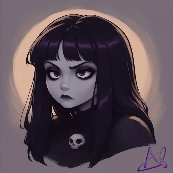 Gothic Girl AI Portrait