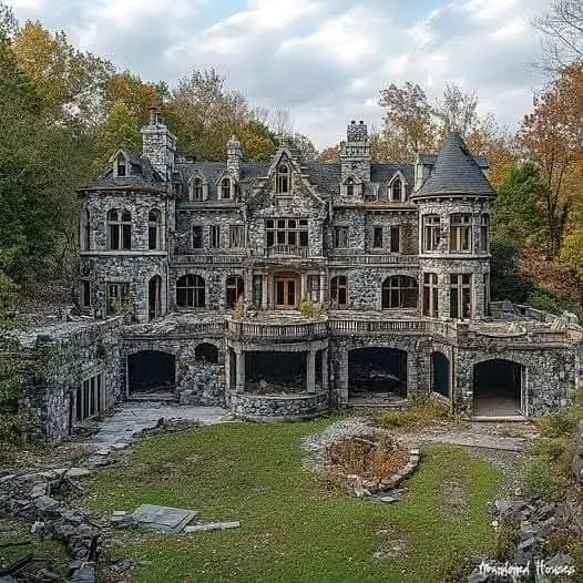 Gothic Stone Mansion Exterior