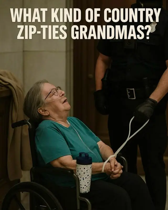 Grandma In Wheelchair, Tied Up