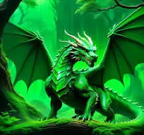 Green Dragon In Forest