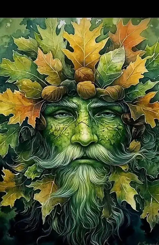 Green Man With Leaves