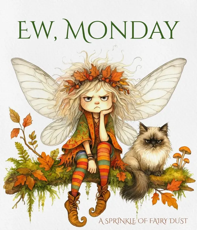 Grumpy Fairy And Cat