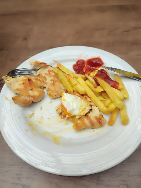 Half-eaten Meal On Plate