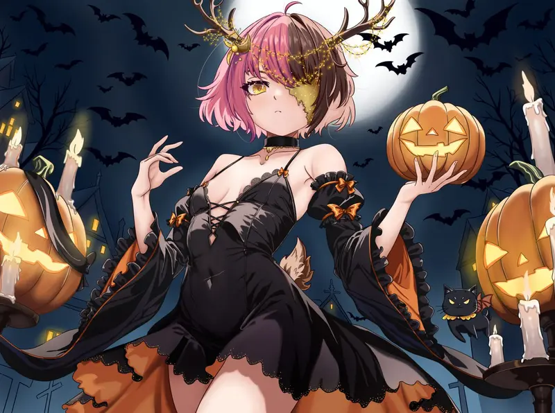 Halloween-themed Anime Character