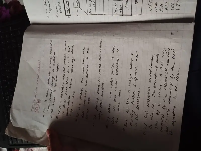 Handwritten Notes In Notebook