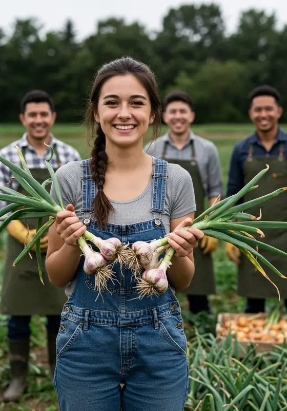 Harvest Team: Onions And Smiles