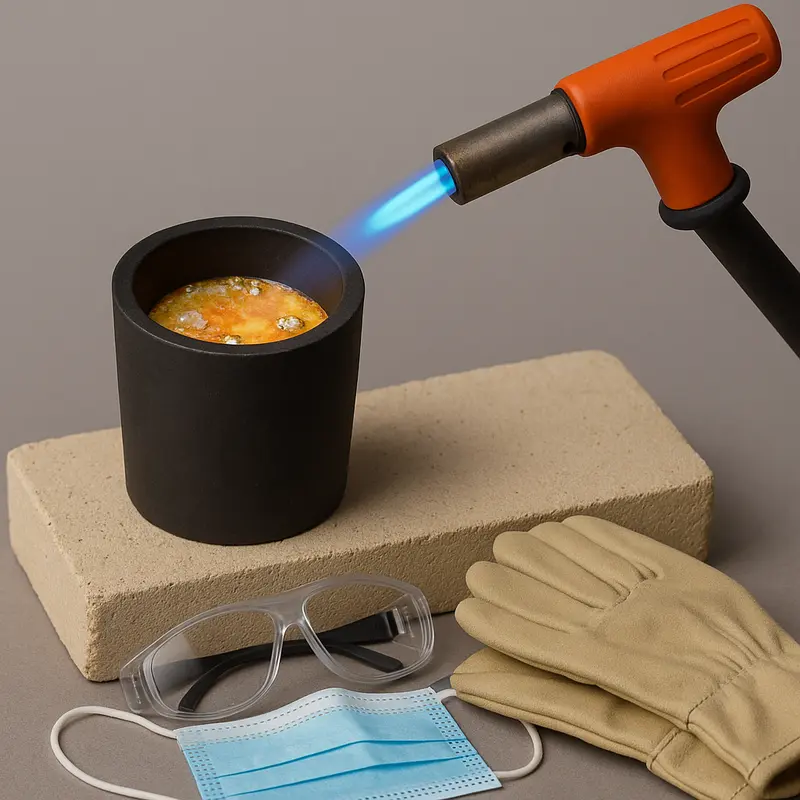 Heating Crucible With Torch, Safety